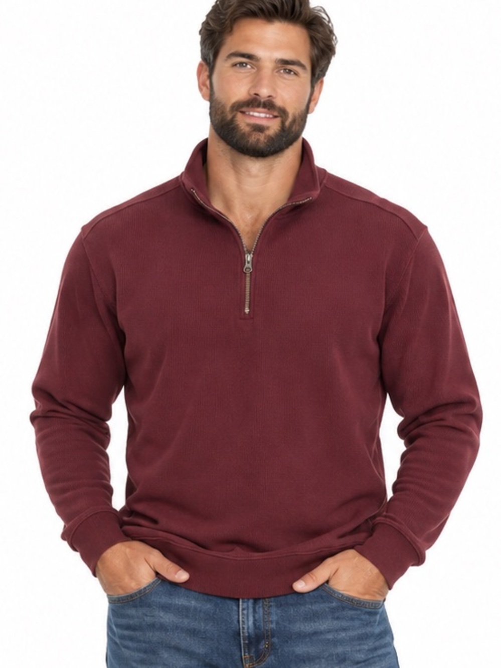 Carhartt 1/4 zip pullover sweatshirt maroon 2X tall